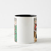 ゾンビのクリスマスの恐怖マグ ツートーンマグカップ (中央)