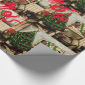 ゾンビのクリスマス色の包装紙 ラッピングペーパー (角)