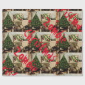 ゾンビのクリスマス色の包装紙 ラッピングペーパー (フラット)