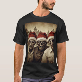 ゾンビのクリスマスTシャツ - スケアリー ホリデー シャツ