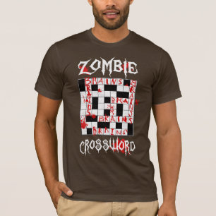 ゾンビのクロスワードパズル Tシャツ