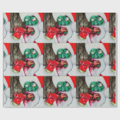 ゾンビのサンタのクリスマスの包装紙 ラッピングペーパー (フラット)