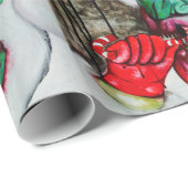 ゾンビのサンタのクリスマスの包装紙 ラッピングペーパー (ロールコーナー)