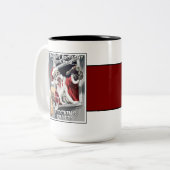 ゾンビのサンタのクリスマスの恐怖 ツートーンマグカップ (正面左)