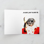 ゾンビのサンタのクリスマスカード シーズンカード (内部)