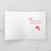 ゾンビのサンタのクリスマスカード シーズンカード (内部)