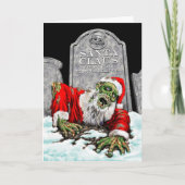 ゾンビのサンタのクリスマスカード(内部の挨拶) シーズンカード (正面)