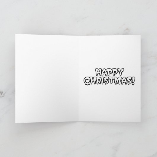 ゾンビのサンタのクリスマスカード(内部の挨拶) シーズンカード (内部)