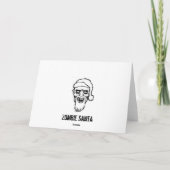 ゾンビのサンタのクリスマスカード(空白のなインテリア) シーズンカード (裏面)