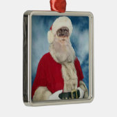 ゾンビのサンタのポートレートのオーナメント メタルオーナメント (右)