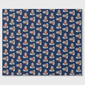 ゾンビのサンタの上昇のクリスマス ラッピングペーパー (フラット)