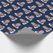 ゾンビのサンタの上昇のクリスマス ラッピングペーパー (角)