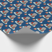 ゾンビのサンタの上昇のクリスマス ラッピングペーパー (角)