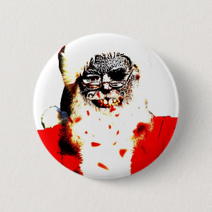 ゾンビのサンタボタン 缶バッジ