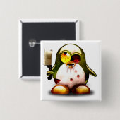 ゾンビのタキシード(Linuxのタキシード) 缶バッジ (正面&裏面)