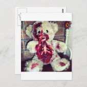 ゾンビのテッドベア ポストカード (正面/裏面)