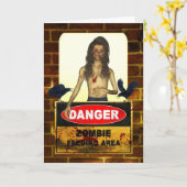 ゾンビのハッピーバースデーカード カード (黄色い花)