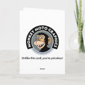 ゾンビのハロウィンおもしろいなカード カード (裏面)