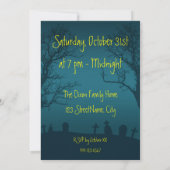 ゾンビのハロウィンの衣裳のパーティの招待状 招待状 (裏面)