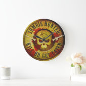 ゾンビのハンター ラージ壁時計 (ホーム)