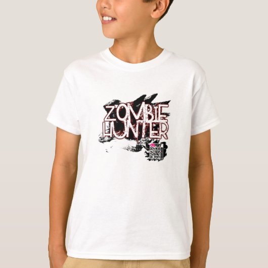 ゾンビのハンター-増加された現実のファッション Tシャツ (正面)