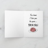 ゾンビのバレンタインデーのユーモア シーズンカード (内部)