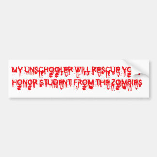 ゾンビのバンパーステッカー バンパーステッカー