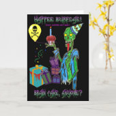 ゾンビのバースデー・カード(ブランク) カード (黄色い花)