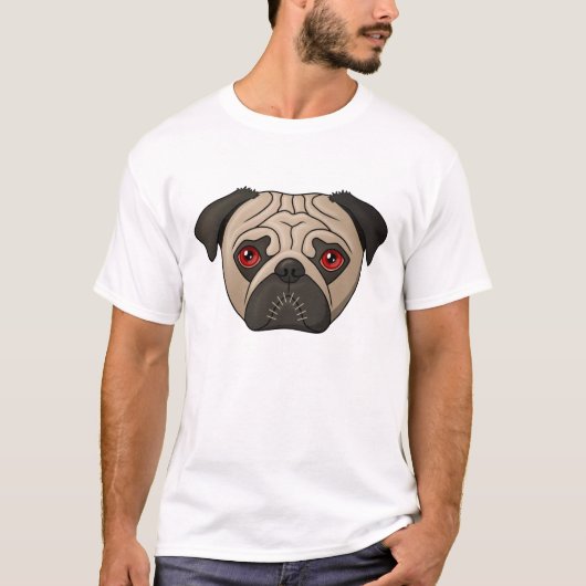 ゾンビのパグのTシャツ Tシャツ (正面)