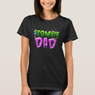 ゾンビのパパのハロウィンコスチューム Tシャツ