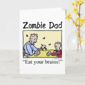 ゾンビのパパは、あなたの頭脳を食べます カード (黄色い花)