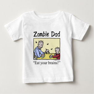 ゾンビのパパは、あなたの頭脳を食べます ベビーTシャツ