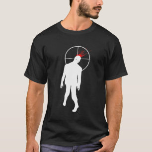 ゾンビのヘッド打撃! -黒 Tシャツ