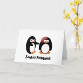 ゾンビのペンギン カード (黄色い花)