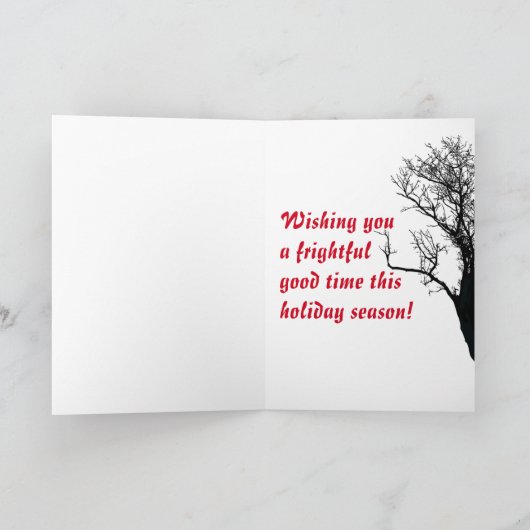 ゾンビのメリークリスマスの休日 シーズンカード (内部)