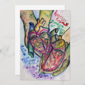 ゾンビのラブ詩 アート ペイント 招待状 (正面/裏面)