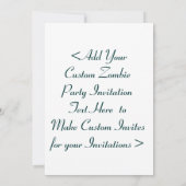 ゾンビのラブ詩 アート 塗り絵 招待状 (裏面)