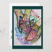 ゾンビのラブ詩 アート 塗り絵 招待状 (正面/裏面)