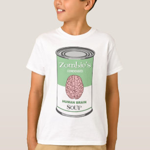 ゾンビの人間の脳スープ Tシャツ
