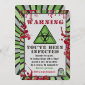 ゾンビの伝染のパーティの招待状 招待状 (正面/裏面)