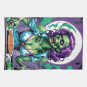 ゾンビの刺し音:不気味な料理創造 キッチンタオル (横)