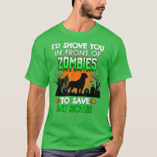 ゾンビの前でロティに救押し付ける Tシャツ