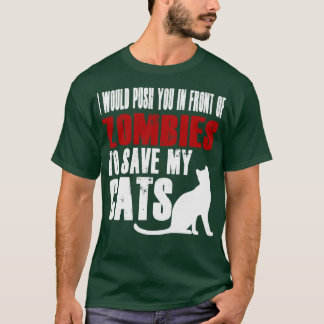 ゾンビの前で俺のCaに押し救入れる Tシャツ