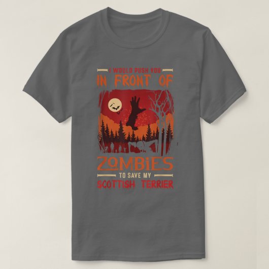 ゾンビの前で私のScに押し救入れる Tシャツ (デザイン正面)