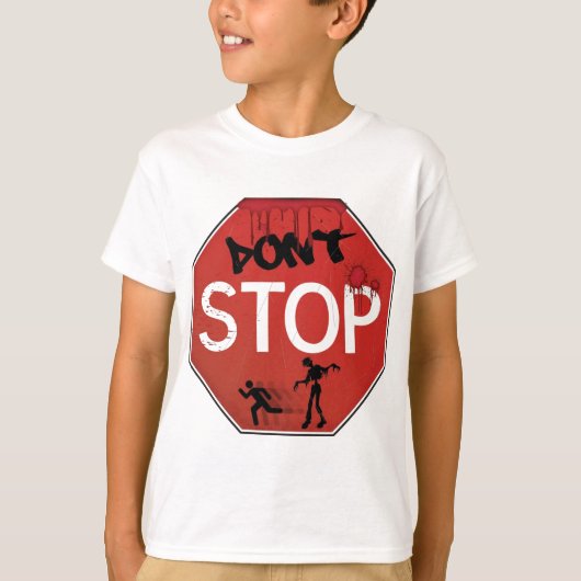 ゾンビの印をストップ Tシャツ (正面)