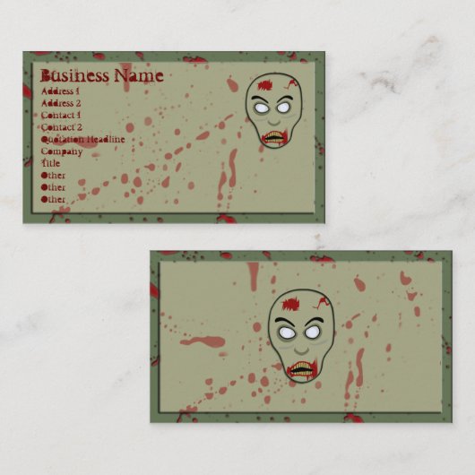 ゾンビの名刺 名刺 (正面/裏面)