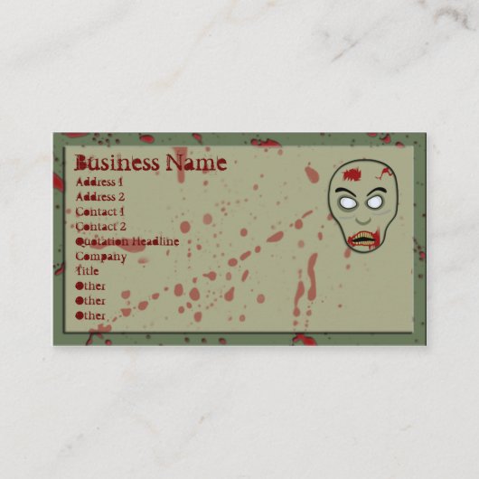ゾンビの名刺 名刺 (正面)