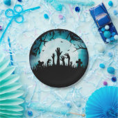 ゾンビの墓地のハロウィンの紙皿 ペーパープレート (パーティー)