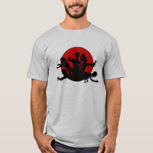 ゾンビの大群のシルエット Tシャツ