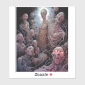 ゾンビの完全に死んでいな巣ホラーアート シール (シート)